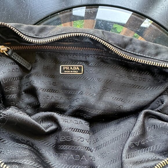 Well-Loved Authentic Prada Black Nylon Handbag - Picture 3 of 4